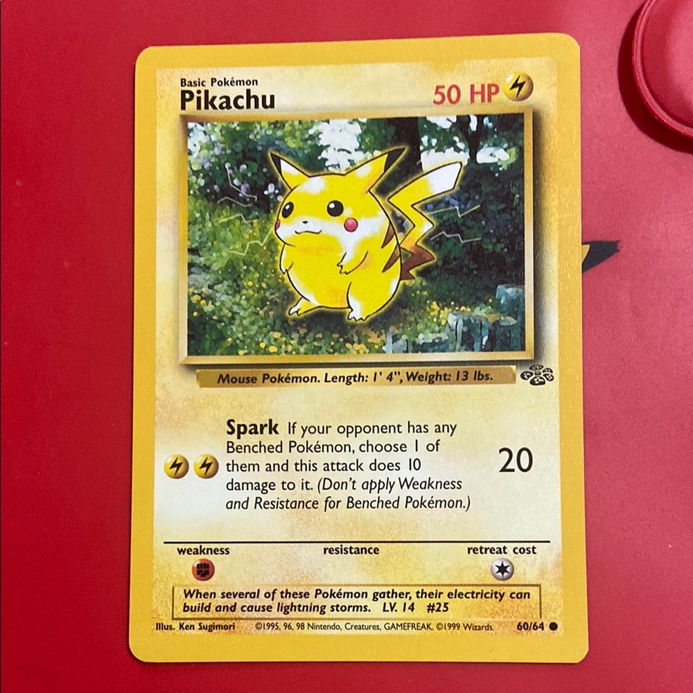 1999 Pikachu - 60/64 - Pokemon Jungle Unlimited Card Single